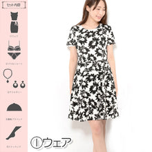 画像をギャラリービューアに読み込む, 黒花セット-女装フルコーディネイトセット