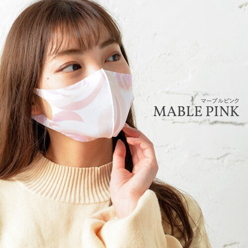 洗える立体マスク/マーブル-女装マスク