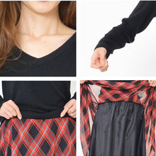 画像をギャラリービューアに読み込む, ドッキングワンピ/チェック-女装服