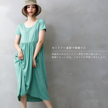 画像をギャラリービューアに読み込む, summerワンピ半袖A/ミント-女装服