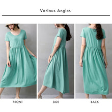 画像をギャラリービューアに読み込む, summerワンピ半袖A/ミント-女装服