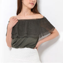 画像をギャラリービューアに読み込む, オフショルダーフリル-女装服