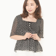 画像をギャラリービューアに読み込む, 【Ladies size】ドットブラウス/キャミ付-女装服