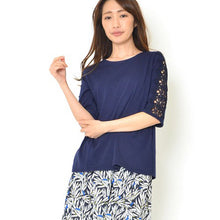 画像をギャラリービューアに読み込む, きれいめ袖レースカットソー-女装服