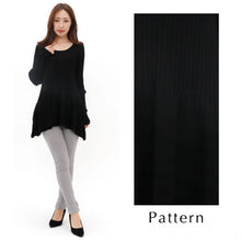 画像をギャラリービューアに読み込む, ヒップボリュームチェニック/ブラック-女装服