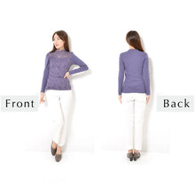 画像をギャラリービューアに読み込む, 2重素材透けトップス-女装服