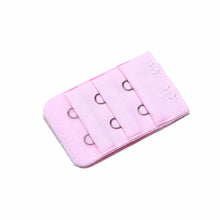 画像をギャラリービューアに読み込む, ブラジャー延長ホック3点セット/ピンク-ブラを大きくするアジャスター