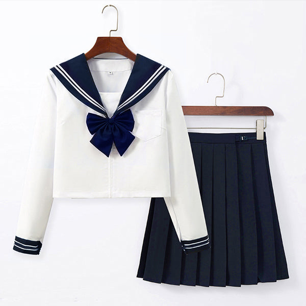 セーラー服 制服 白・紺　セーラー服 セーラー服-白/紺-長袖 – 女装通販ハニーメル