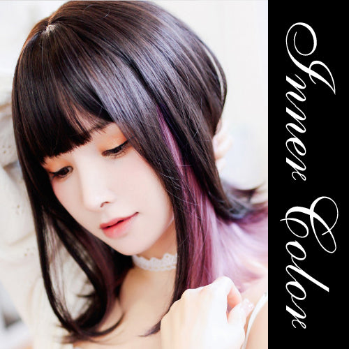 インナーカラーウィッグ/ラベンダー – 女装通販ハニーメル