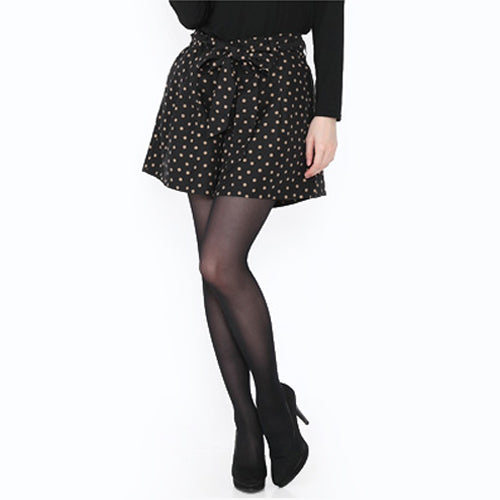 【Ladies size】キュロットスカート/ブラック-女装服